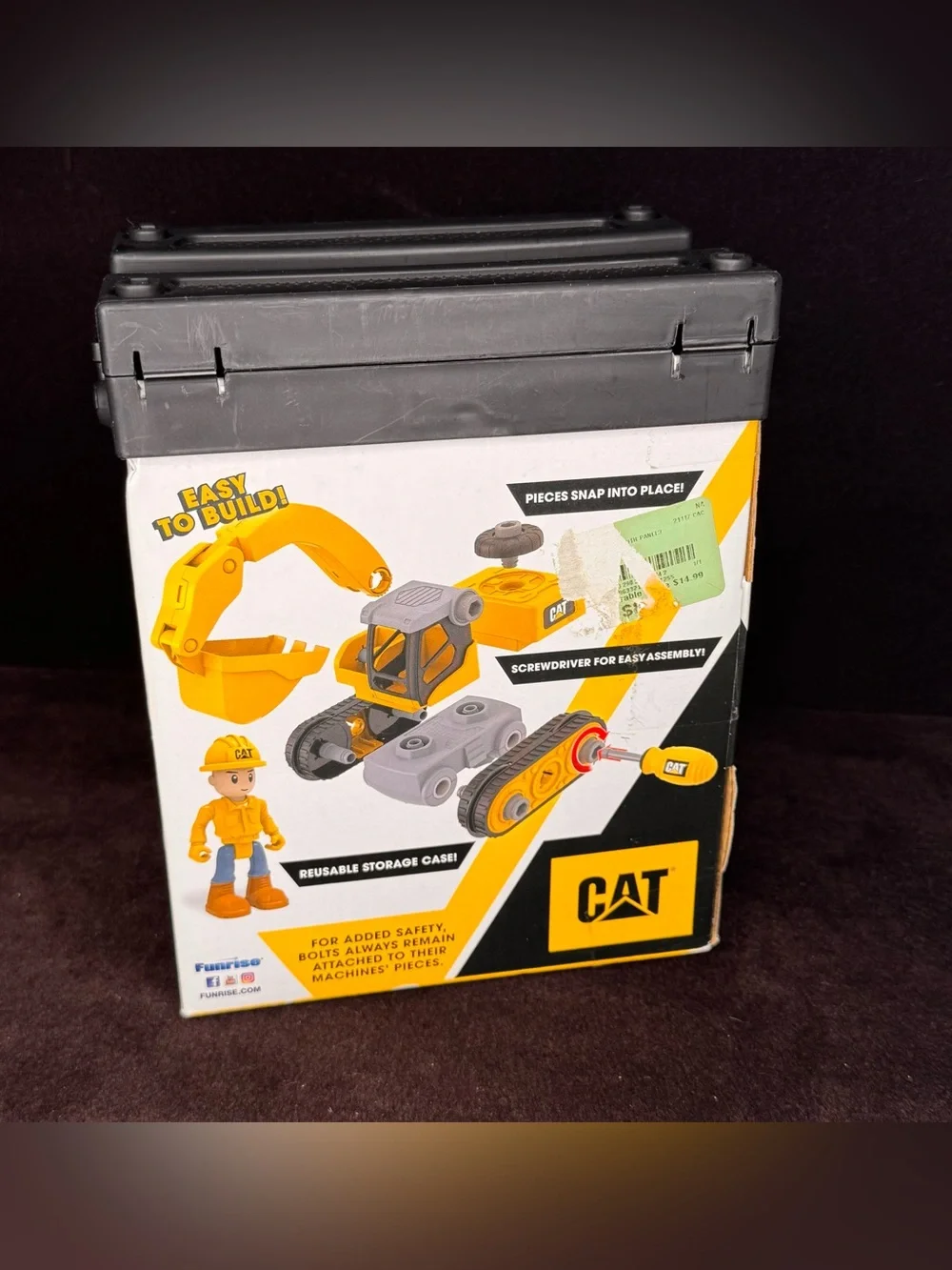CAT Junior Crew Build-Your-Own Excavator take-apart STEM toy.
